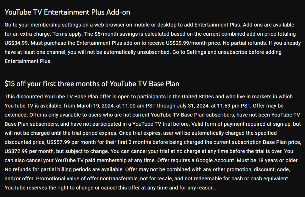 Youtube Plan